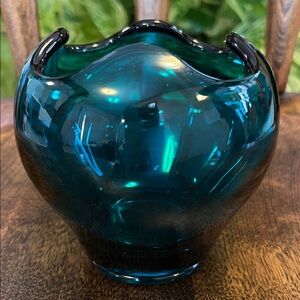 Vintage Bluenique Viking Rose Bowl